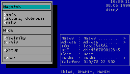 Kompletn jednoduch etnictv + sklad + fakturace (Clipper 5.2)