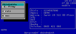 Modul pro zpracovn objednvek